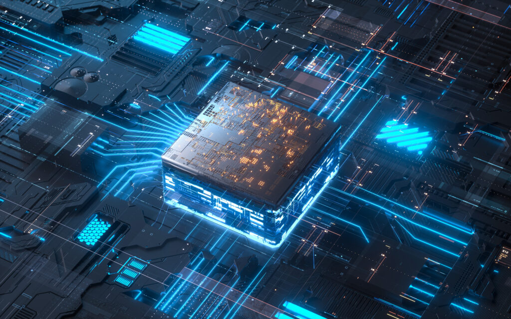 3d illustration Technology Smart motherboard chip creative map How automation works for your team